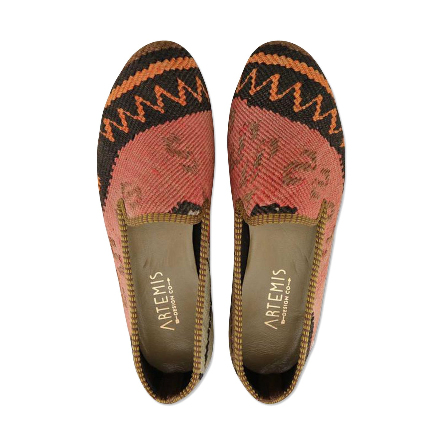 One of a kind smoking shoes handmade from Turkish carpets.