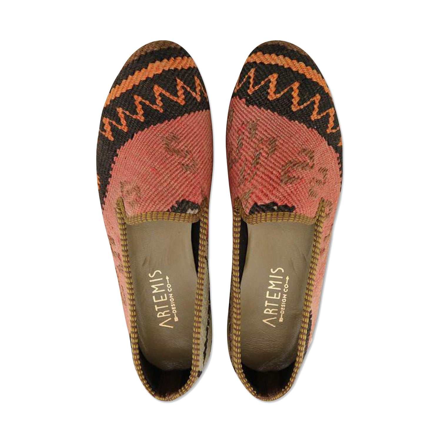 One of a kind smoking shoes handmade from Turkish carpets.