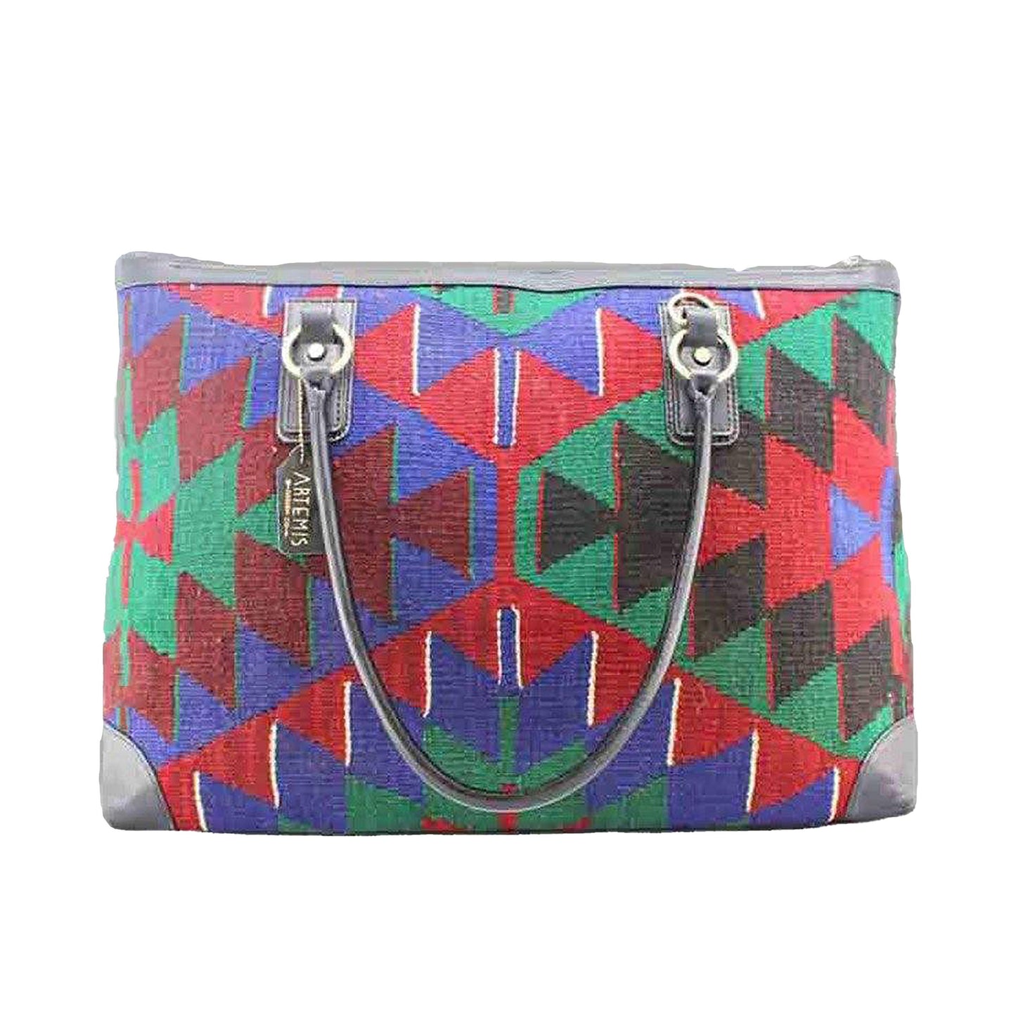 One of a kind weekender bag handmade from Turkish carpets.