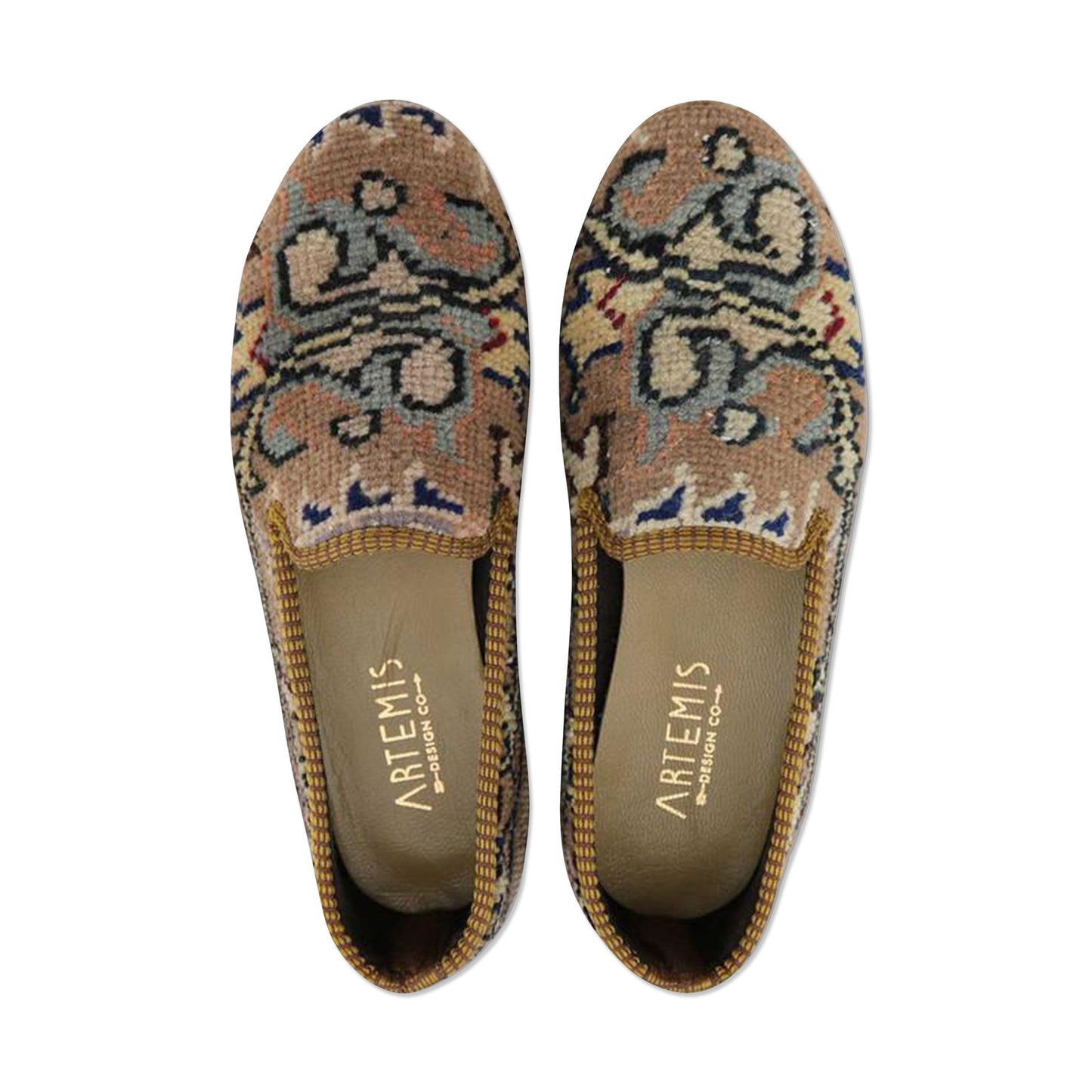 One of a kind smoking shoes handmade from Turkish carpets.
