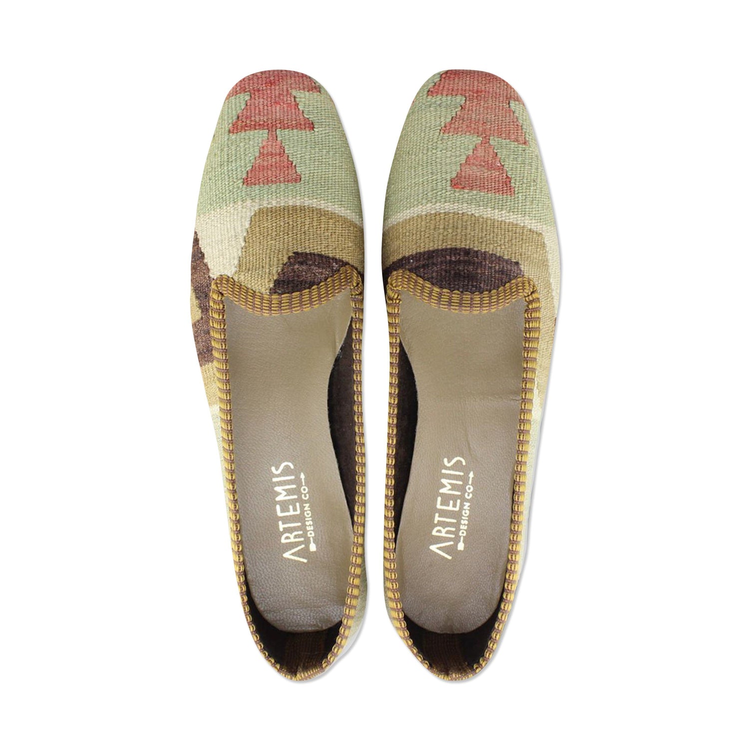 One of a kind loafers handmade from Turkish carpets.