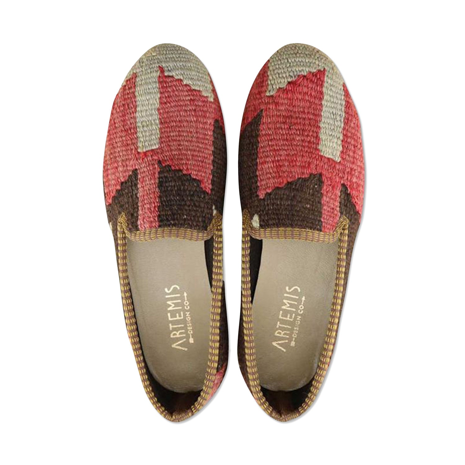 One of a kind smoking shoes handmade from Turkish carpets.