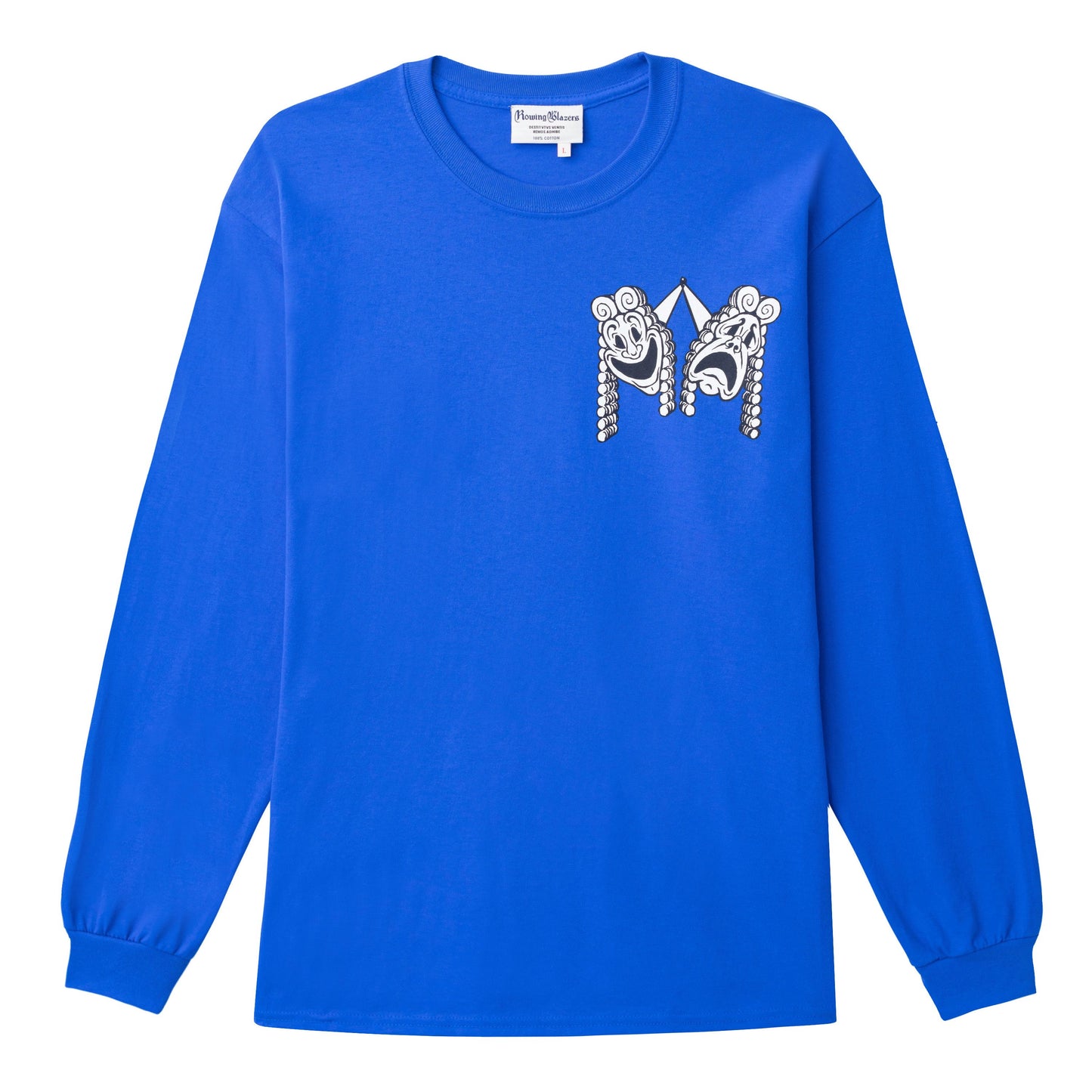 Hasty Pudding Masks Tee- Blue