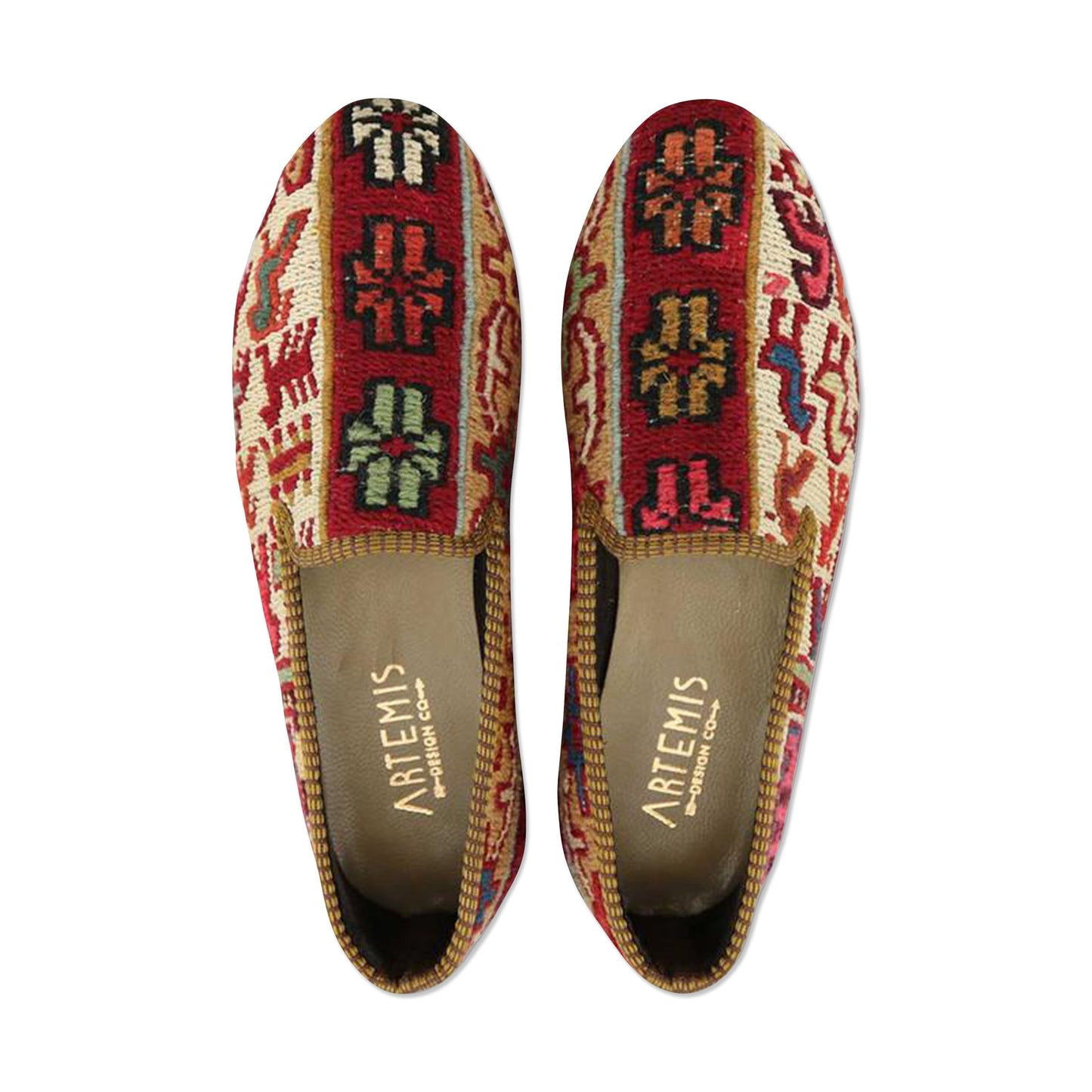 One of a kind smoking shoes handmade from Turkish carpets.