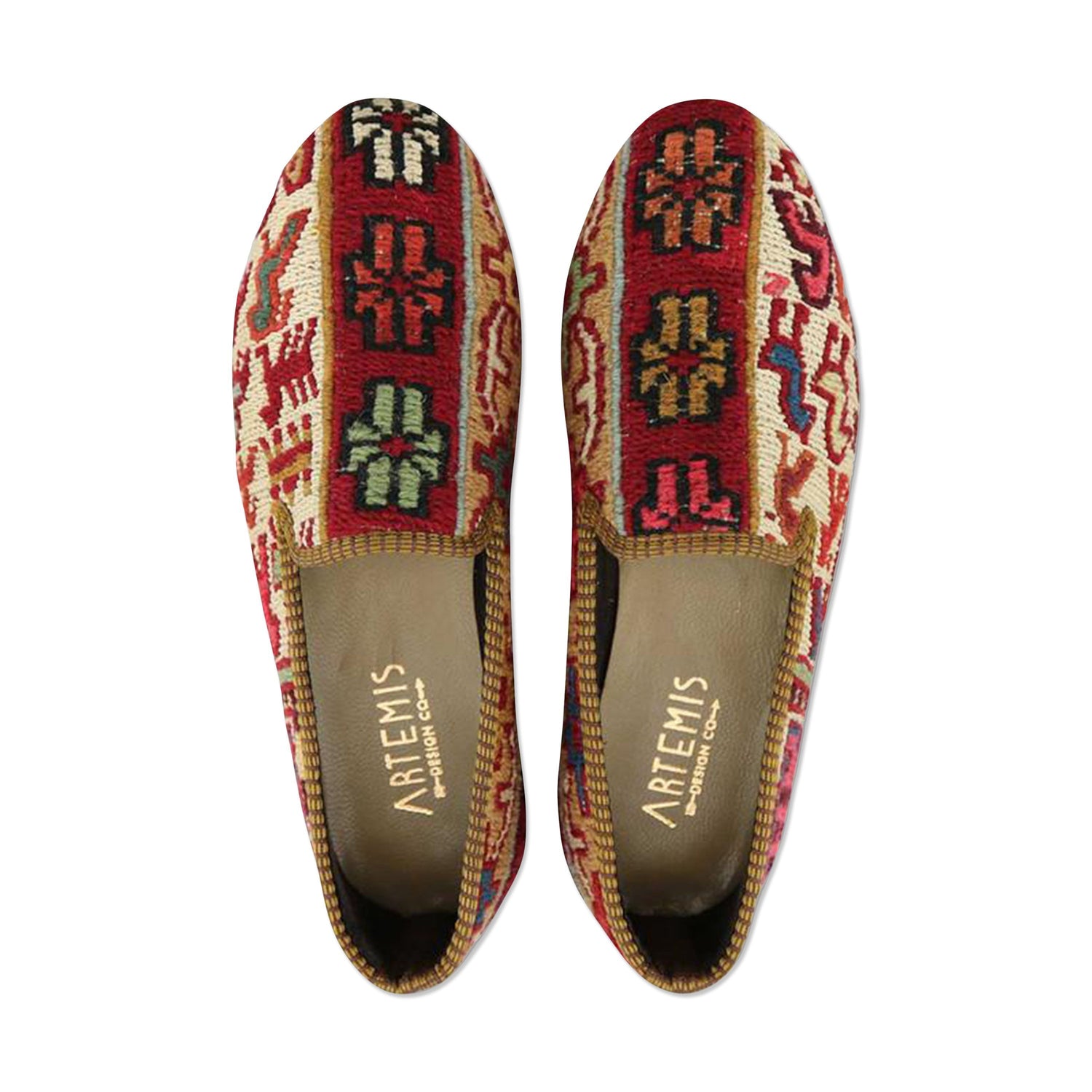 One of a kind smoking shoes handmade from Turkish carpets.