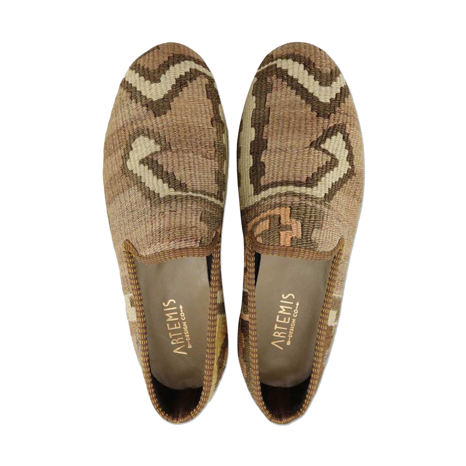 One of a kind loafers handmade from Turkish carpets.
