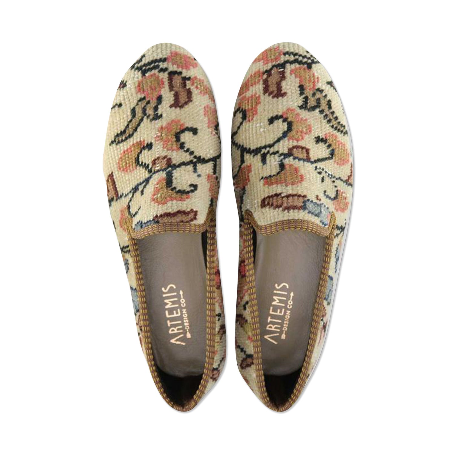 One of a kind smoking shoes handmade from Turkish carpets.