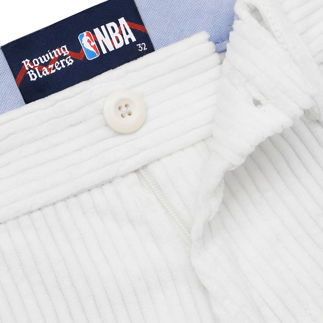 Rowing Blazers x NBA White Corduroy Trousers