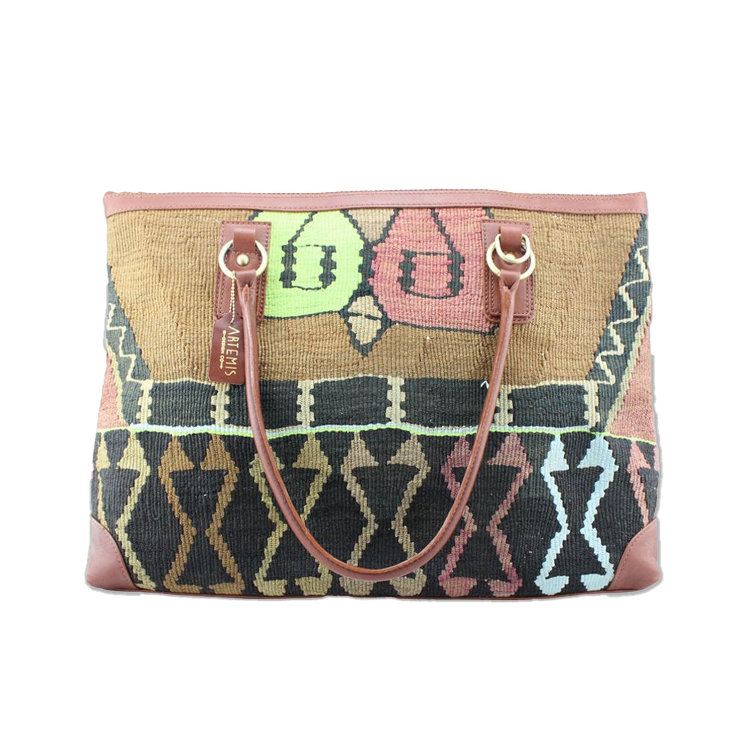 One of a kind weekender bag handmade from Turkish carpets.