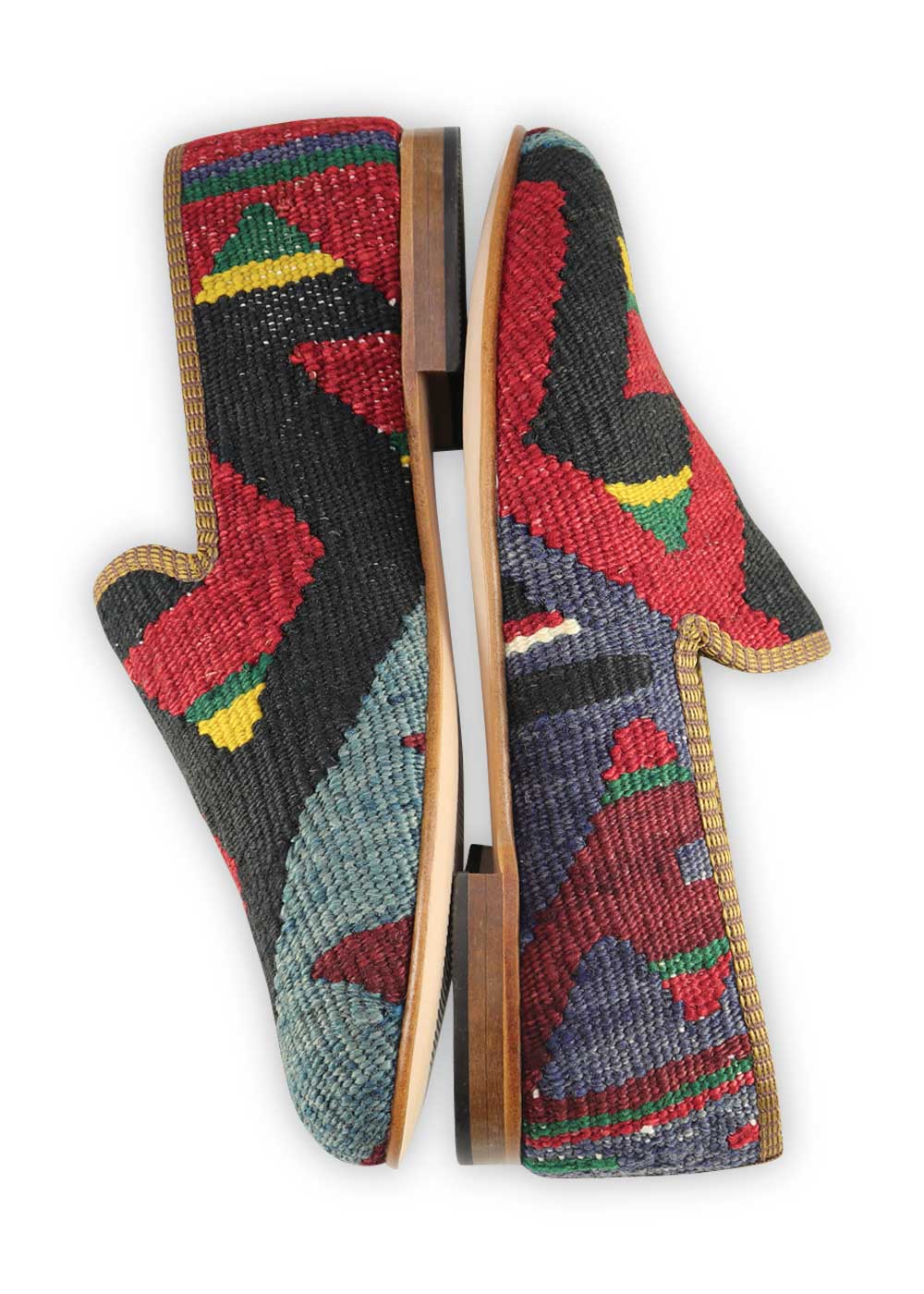 One of a kind loafers handmade from Turkish carpets.
