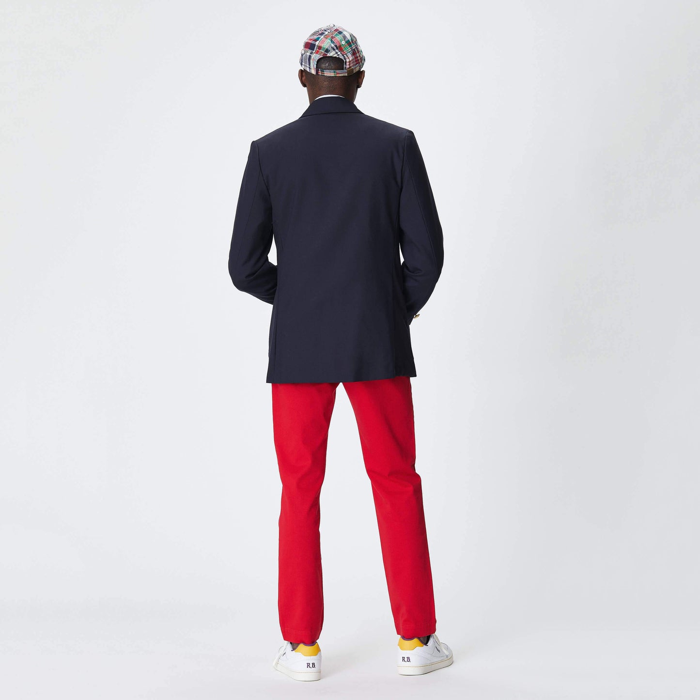 Navy Flannel Blazer with "Swelled Seam" Topstich