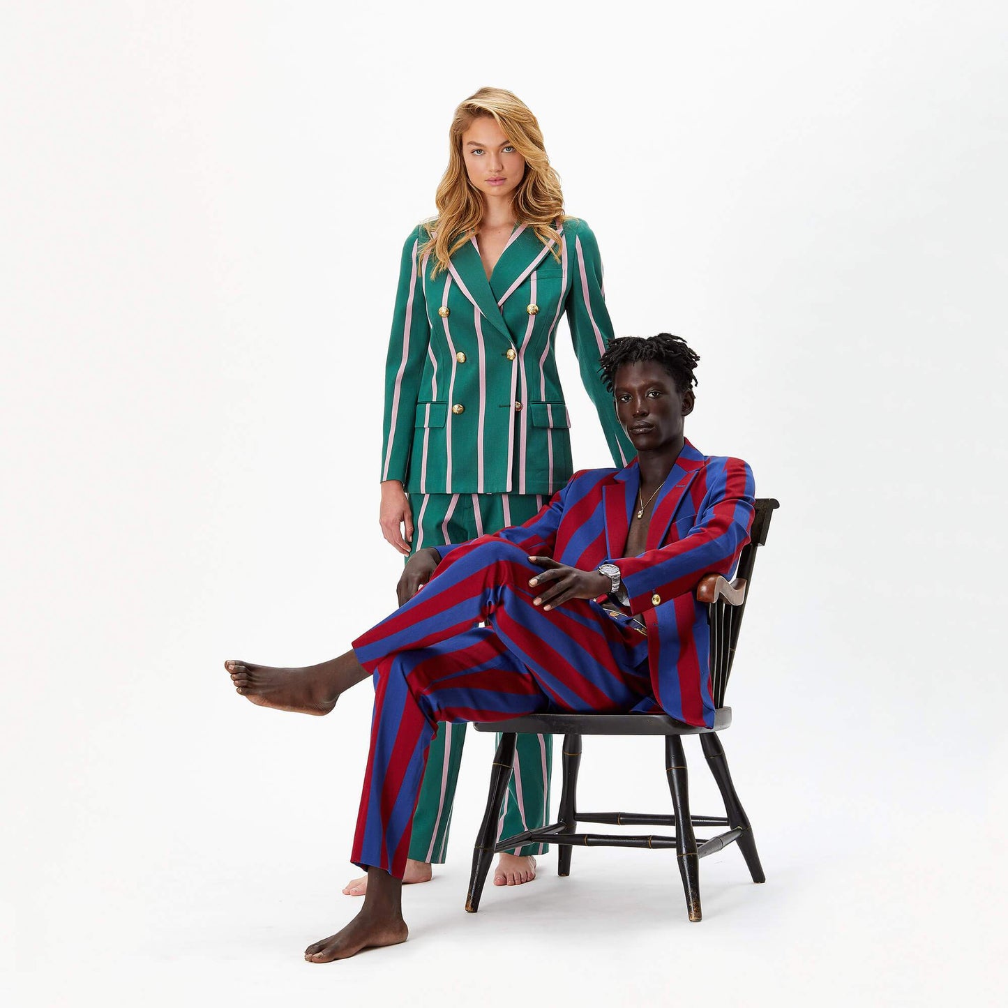 Red and Navy "Guards Stripe" Blazer