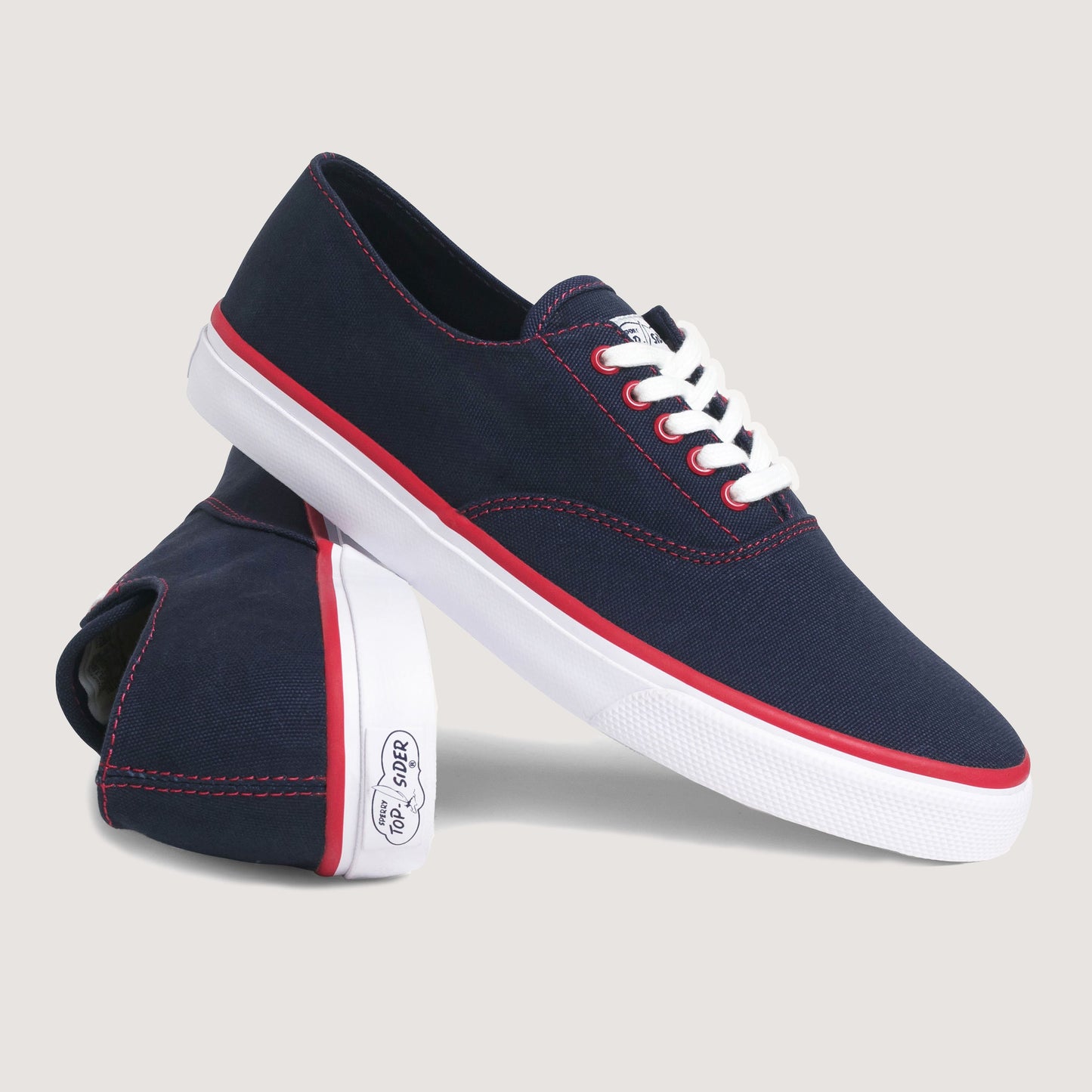 Unisex Cloud Stitch CVO Deck Sneaker Navy Red Stitch