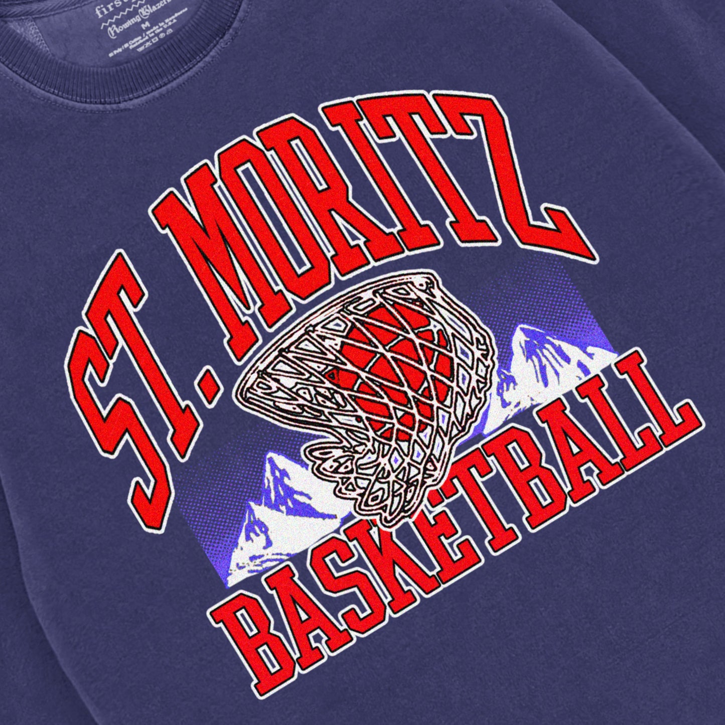 St. Moritz Basketball Overdye Crewneck Sweatshirt