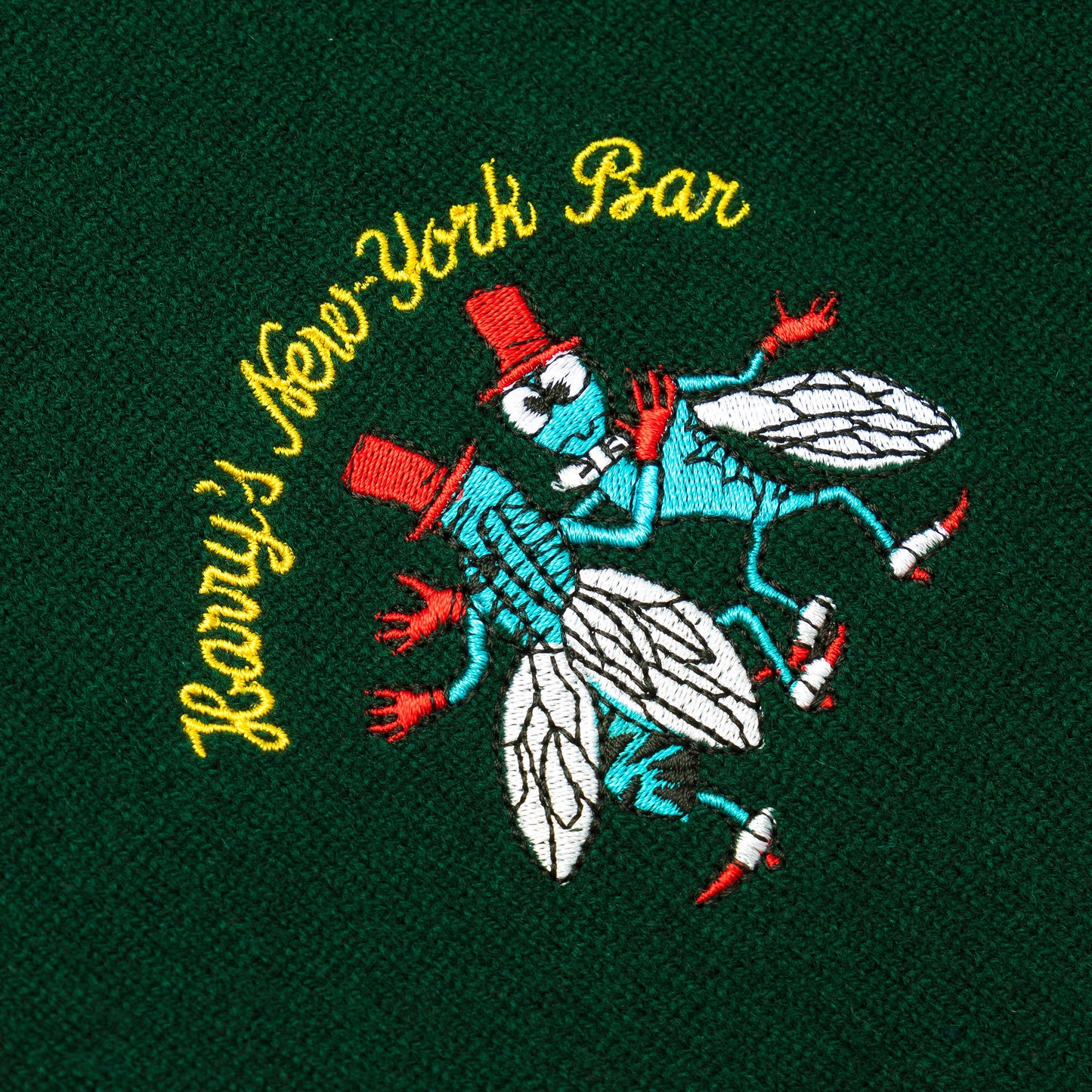 Harry's famous bar flies motif.