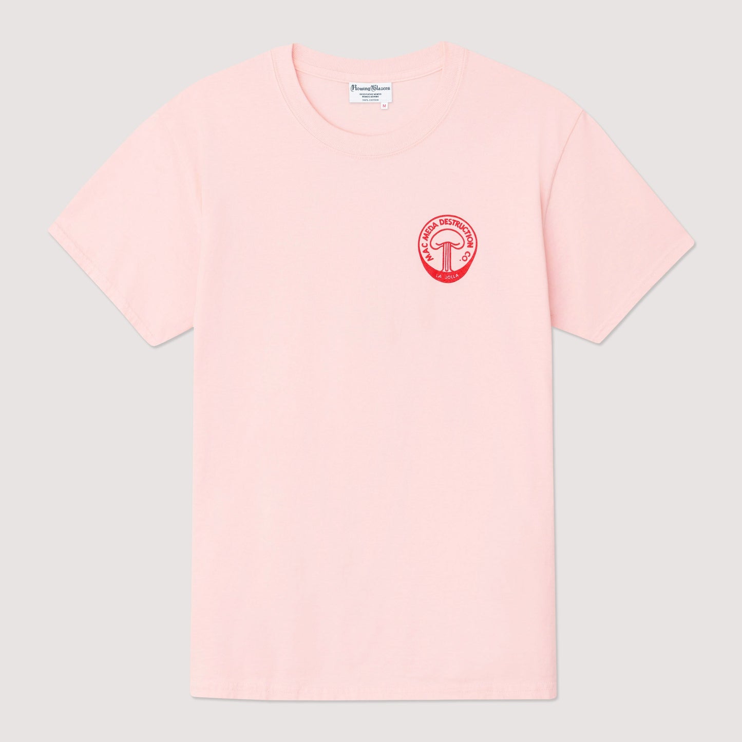 100% Cotton T-shirt (Mac Meda Mushroom Cloud Tee - Pink)