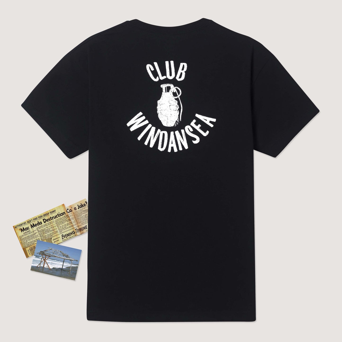 100% Cotton T-shirt (Mac Meda Club Windansea Tee - Black)