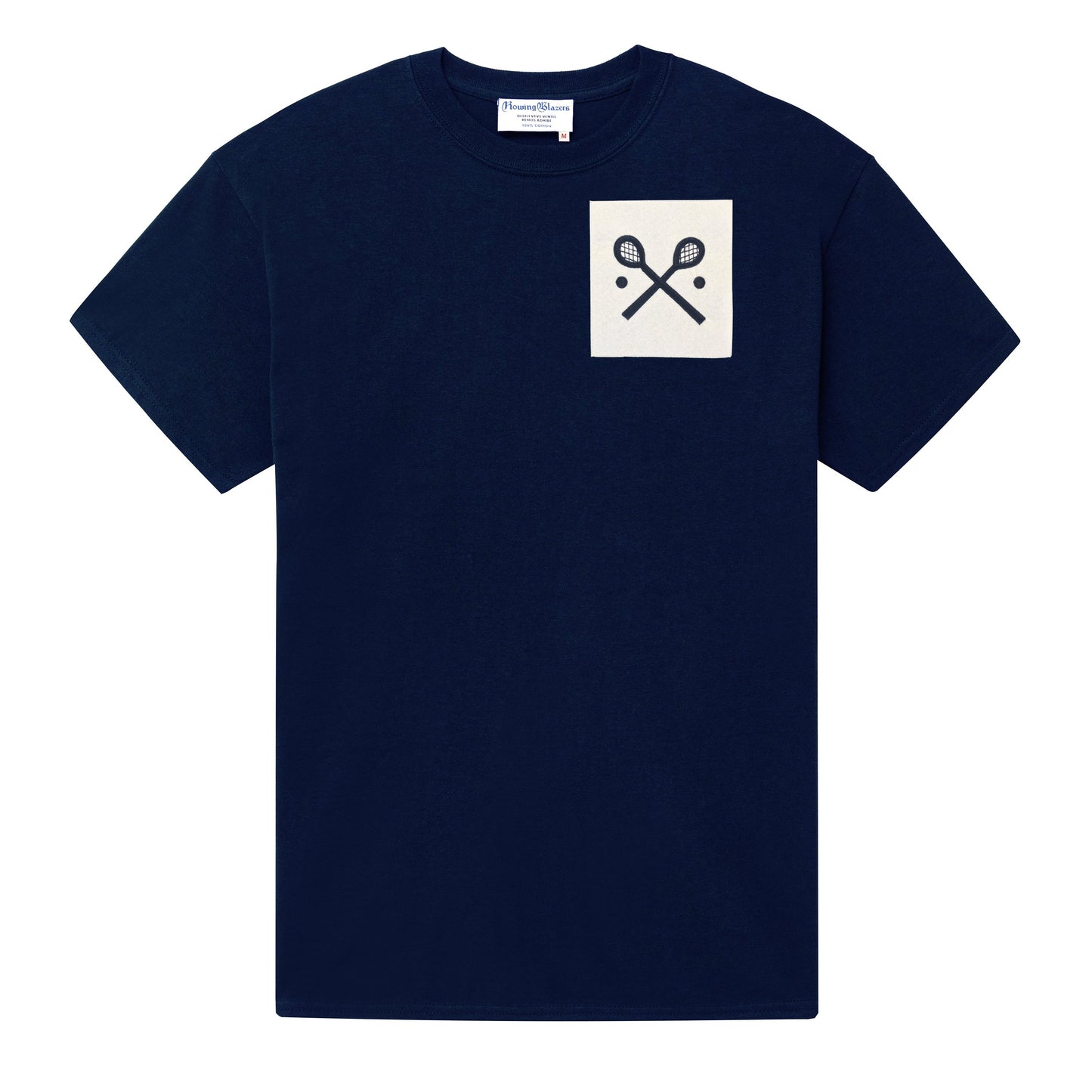 Navy Racquets Short Sleeve Tee