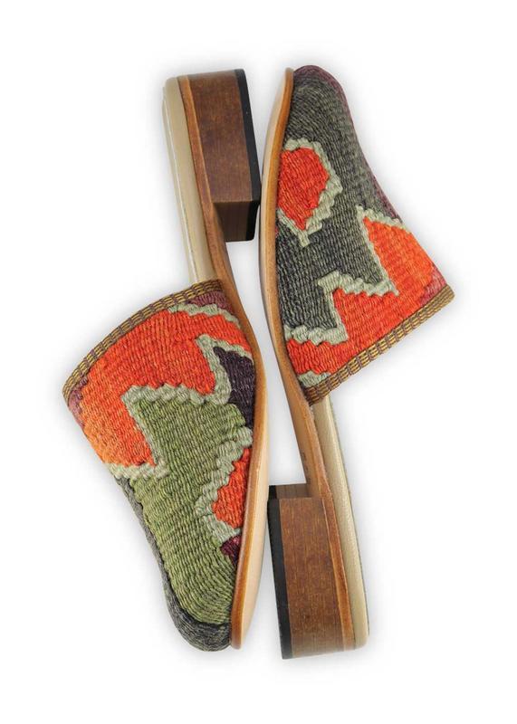 One of a kind slides handmade from Turkish carpets.