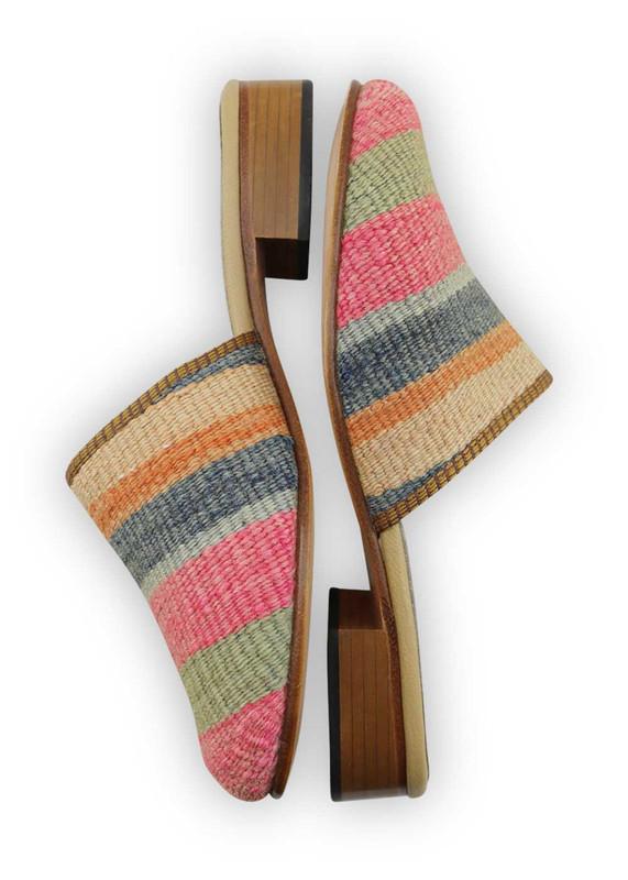 One of a kind slides handmade from Turkish carpets.