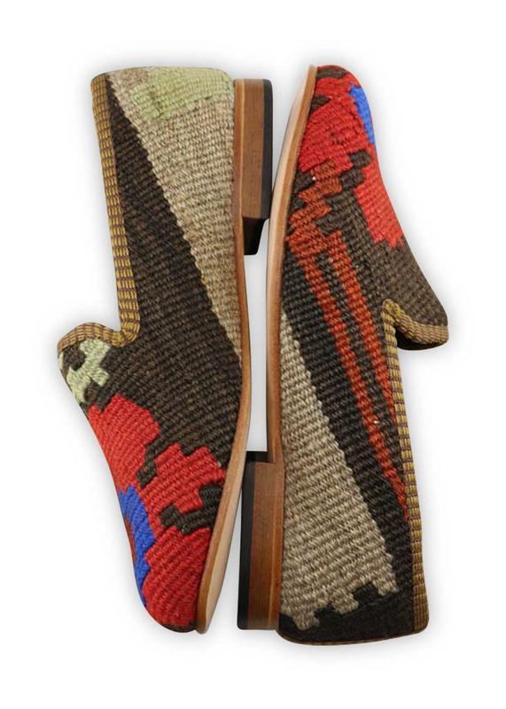 One of a kind smoking shoes handmade from Turkish carpets.