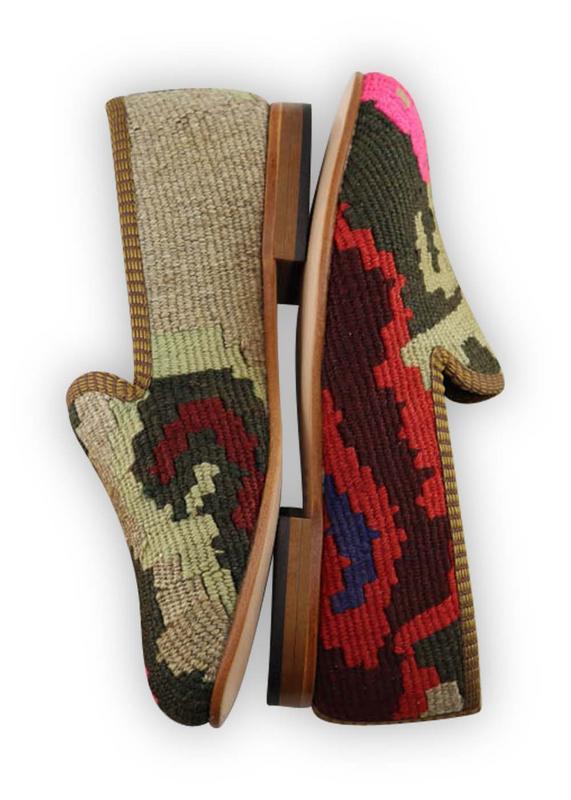 One of a kind smoking shoes handmade from Turkish carpets.