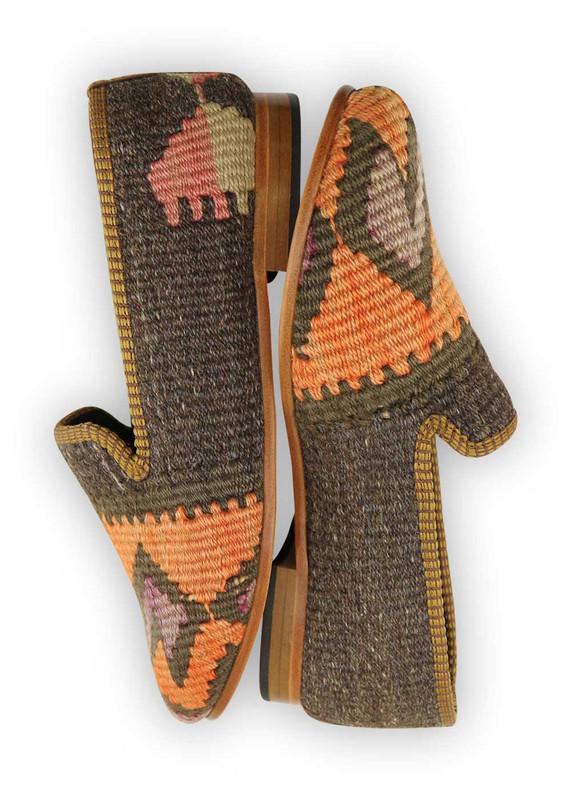 One of a kind smoking shoes handmade from Turkish carpets.