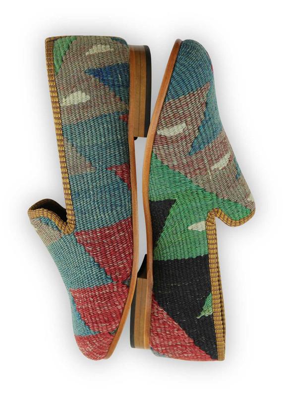 One of a kind smoking shoes handmade from Turkish carpets.