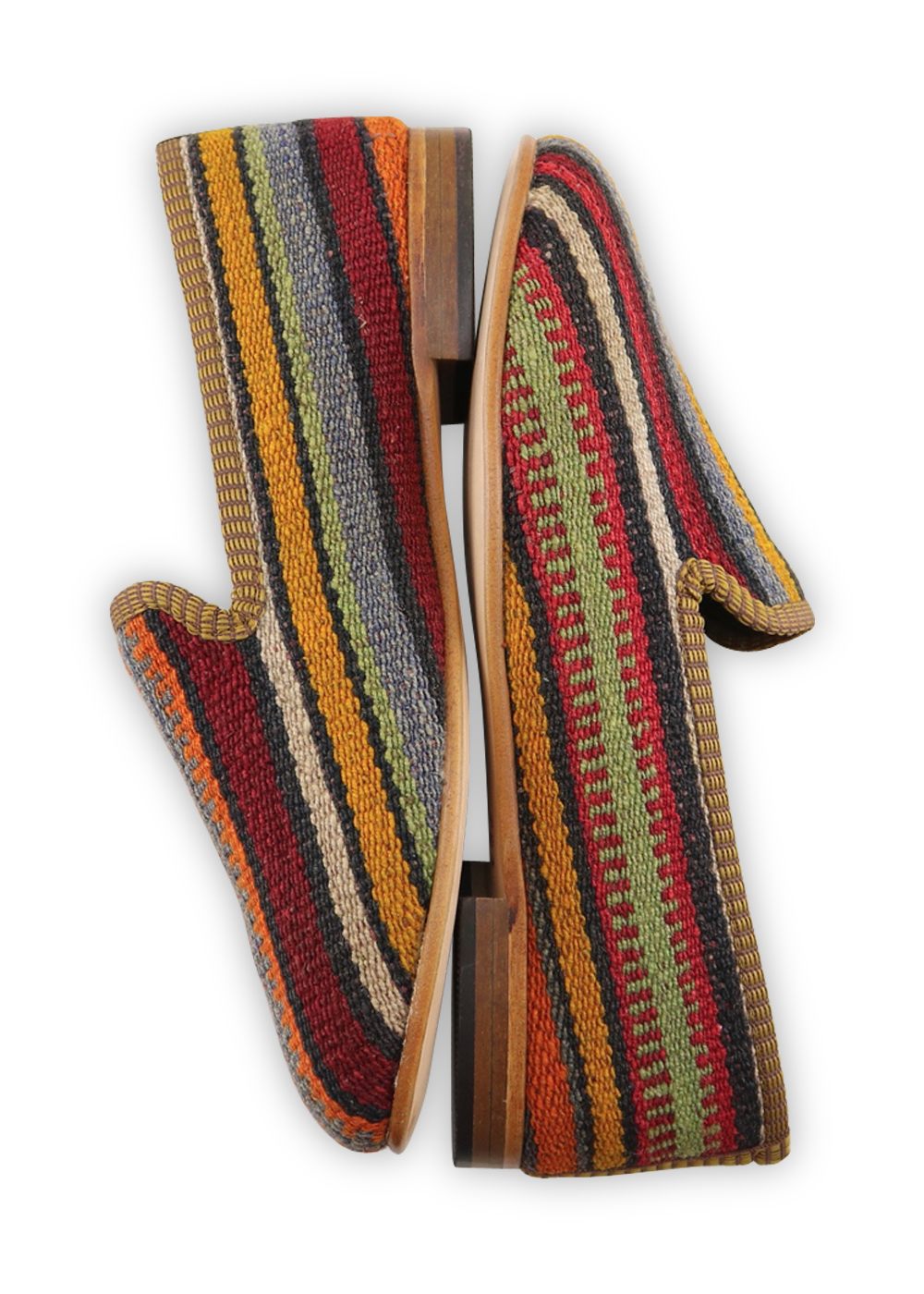 One of a kind smoking shoes handmade from Turkish carpets.