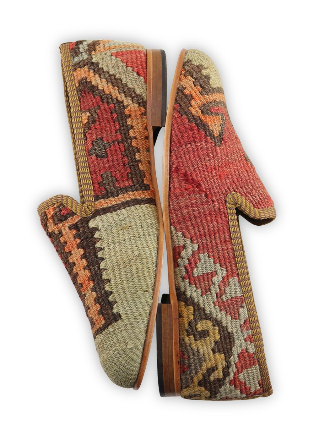 One of a kind smoking shoes handmade from Turkish carpets.