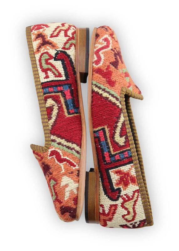 One of a kind loafers handmade from Turkish carpets.