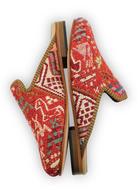 One of a kind slippers handmade from Turkish carpets.