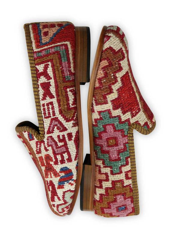 One of a kind smoking shoes handmade from Turkish carpets.