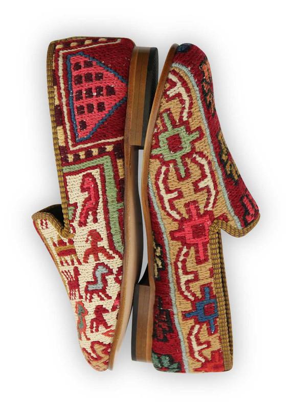 One of a kind smoking shoes handmade from Turkish carpets.