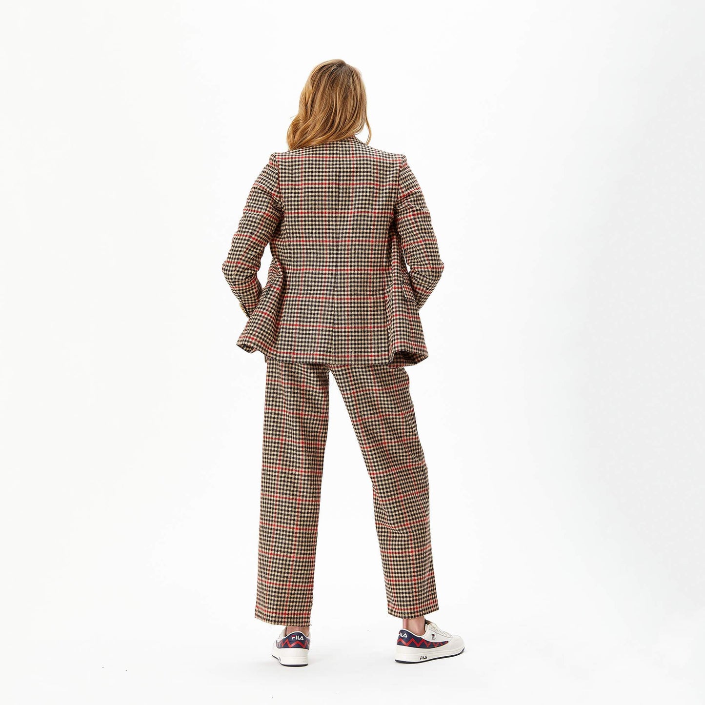 Gun Check Tweed Diana Blazer