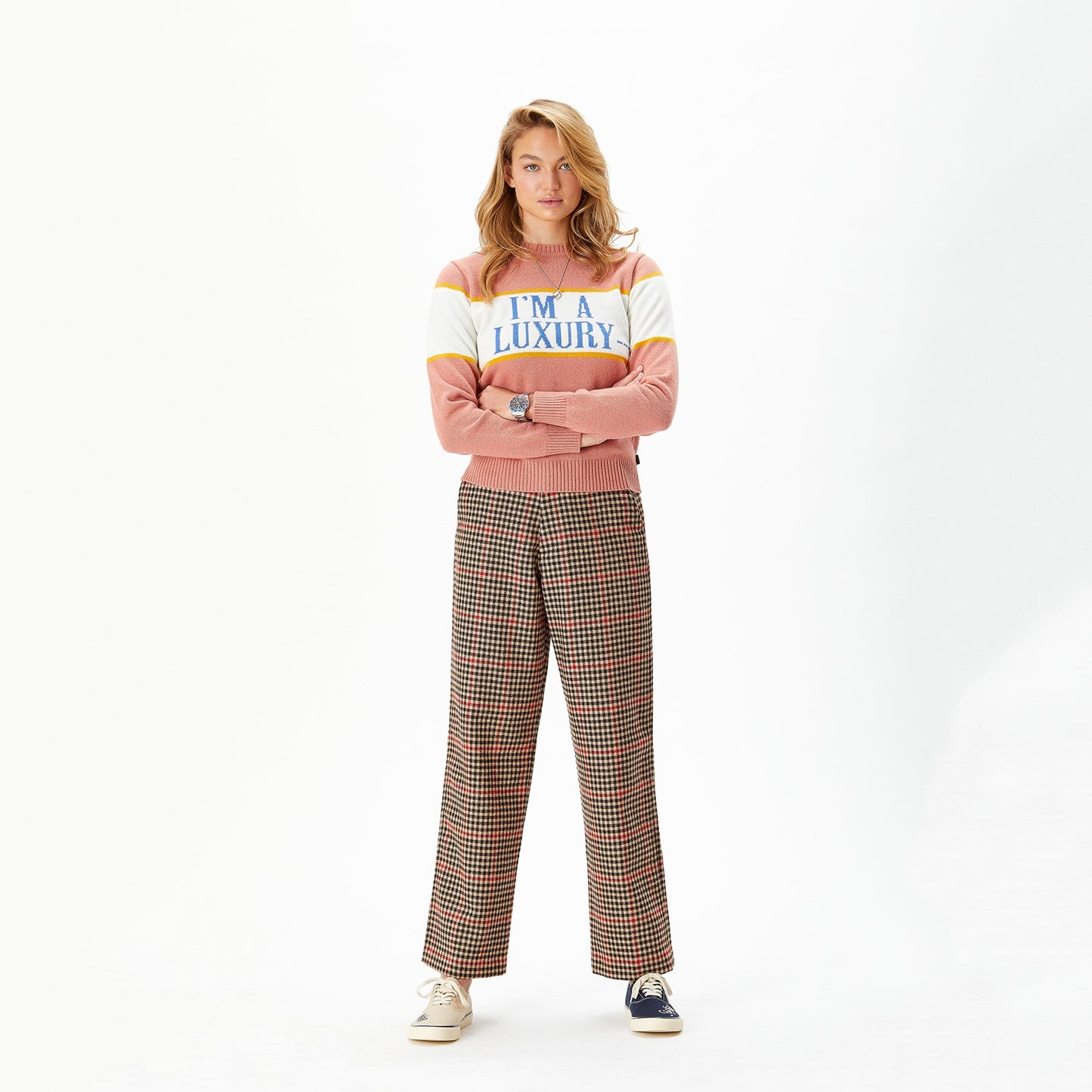 Tailored Gun Check Tweed Trousers