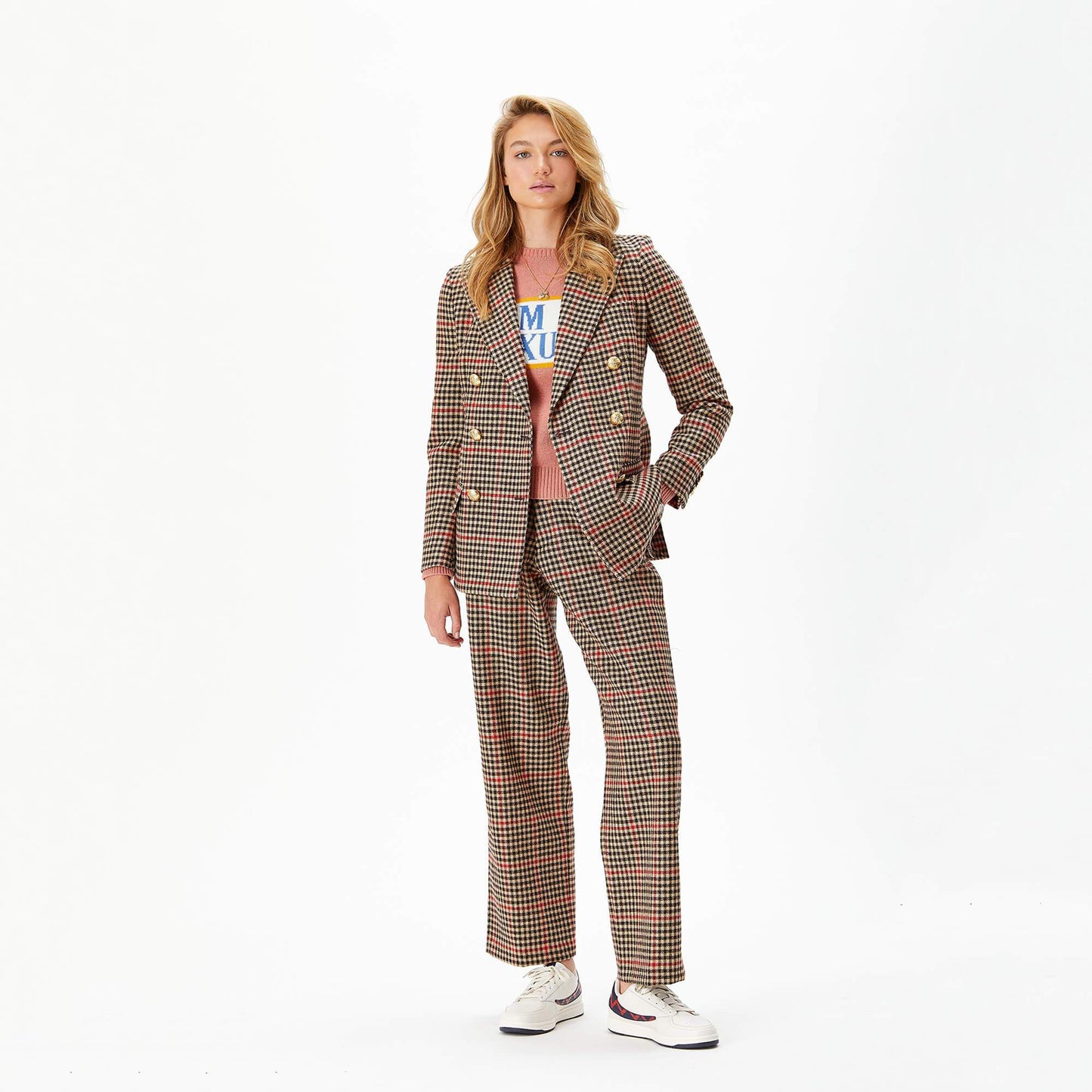 Tailored Gun Check Tweed Trousers