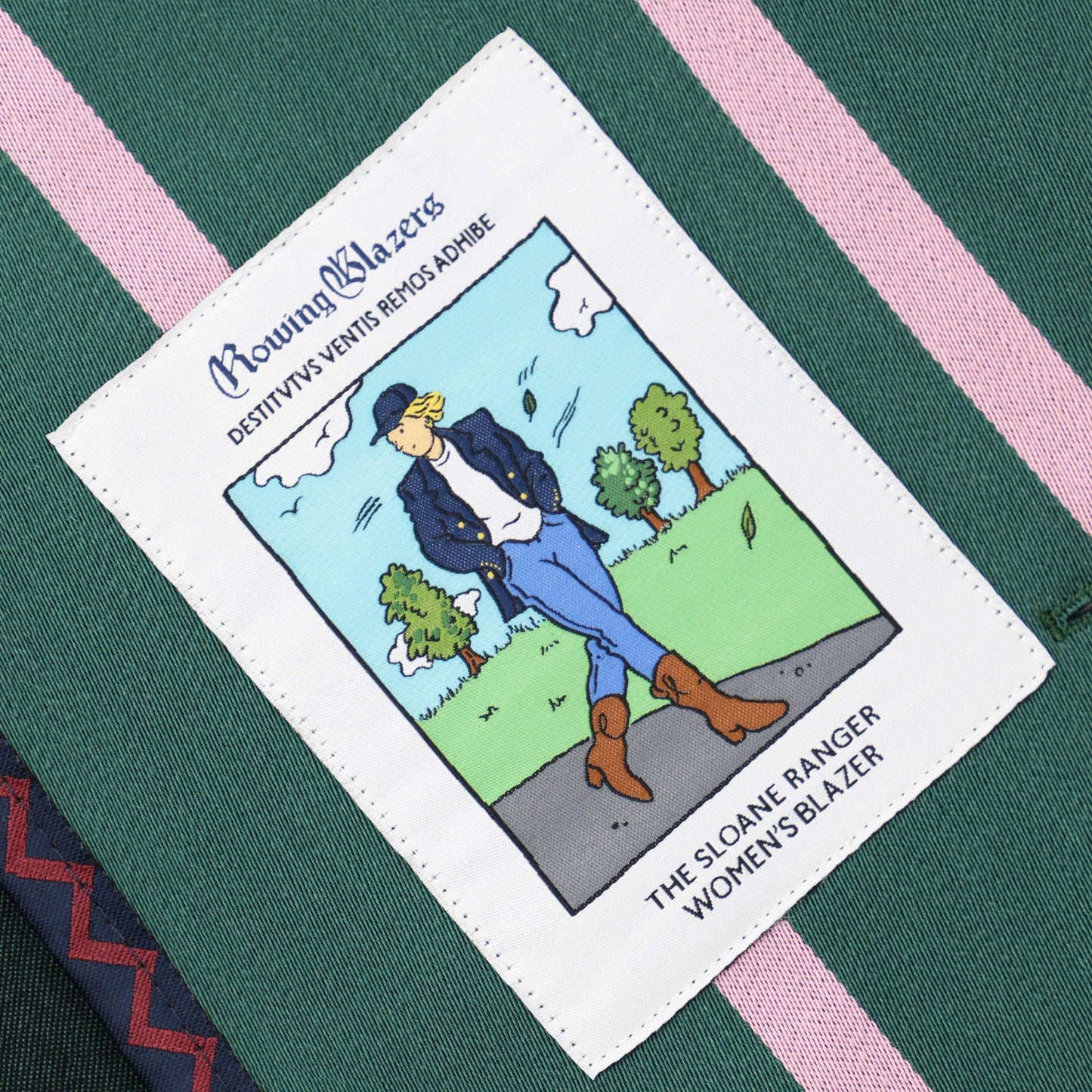 Green and Pink "1980 Stripe" Diana Blazer