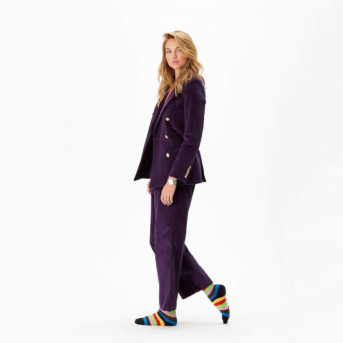 Deep Purple Corduroy Diana Blazer