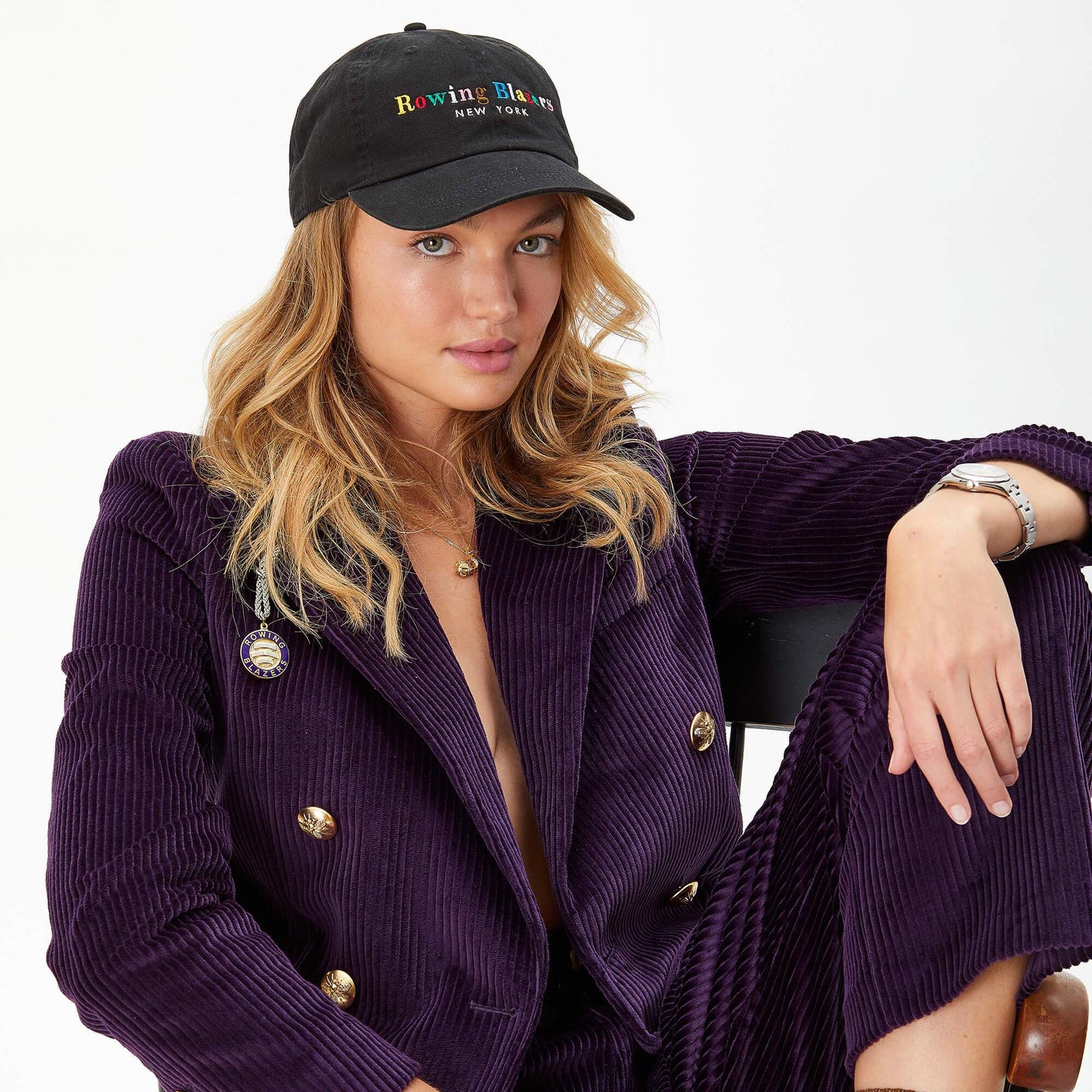 Deep Purple Corduroy Diana Blazer