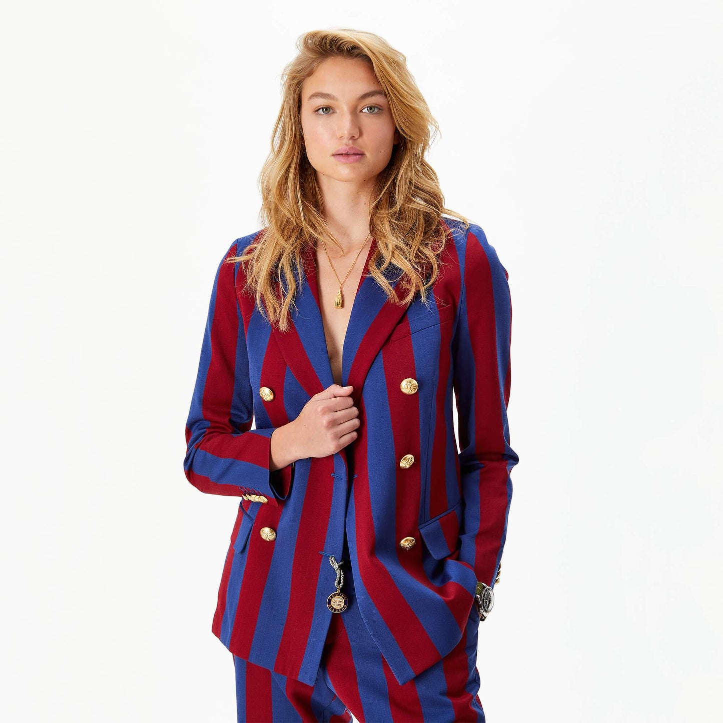 Red and Navy "Guards Stripe" Diana Blazer