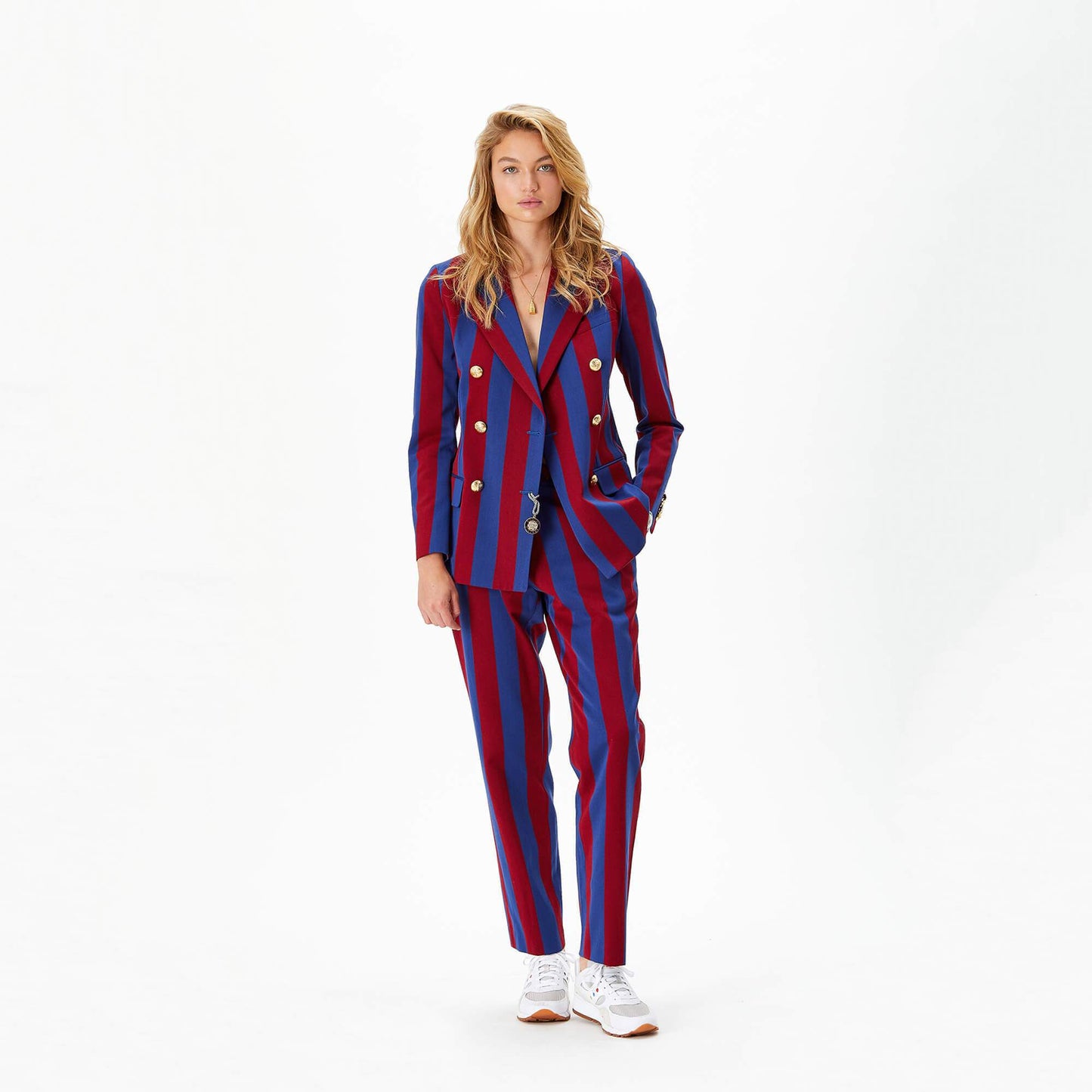 Red and Navy "Guards Stripe" Trousers