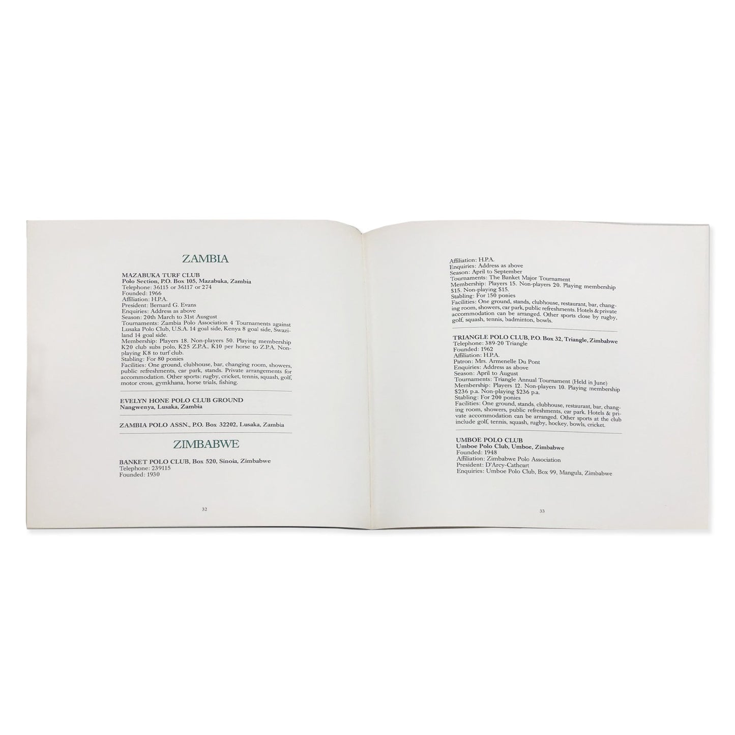 World Guide to Polo Clubs