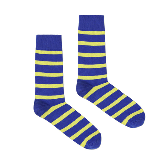 Blue And Yellow Stripe Socks