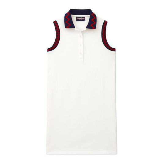Women's Tennis Dress with Zig-Zag Trim