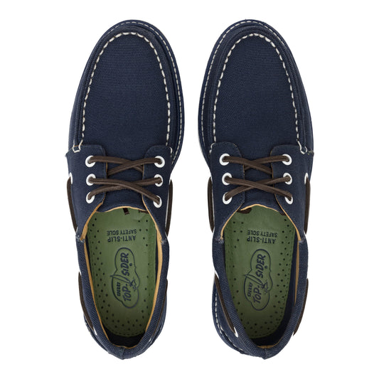 Men's Authentic Original 3-Eye Canvas Boat Shoe Navy