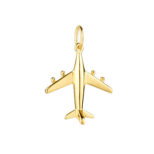 Small Gold Airplane Charm