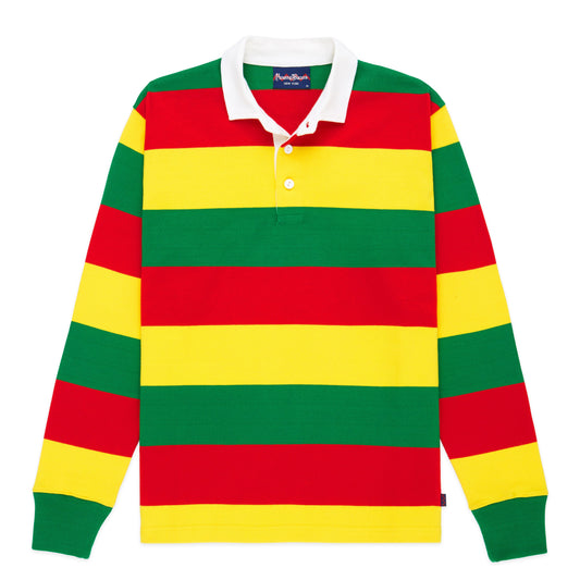 Red, Yellow, and Green Stripe Rugby