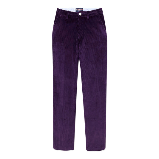 Tailored Deep Purple Corduroy Trousers