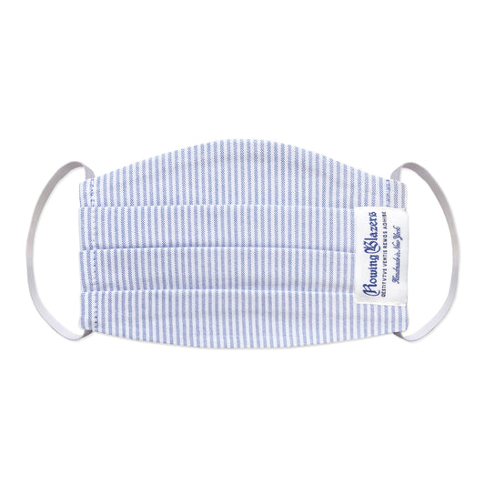 Blue Stripe Oxford Cloth Face Mask